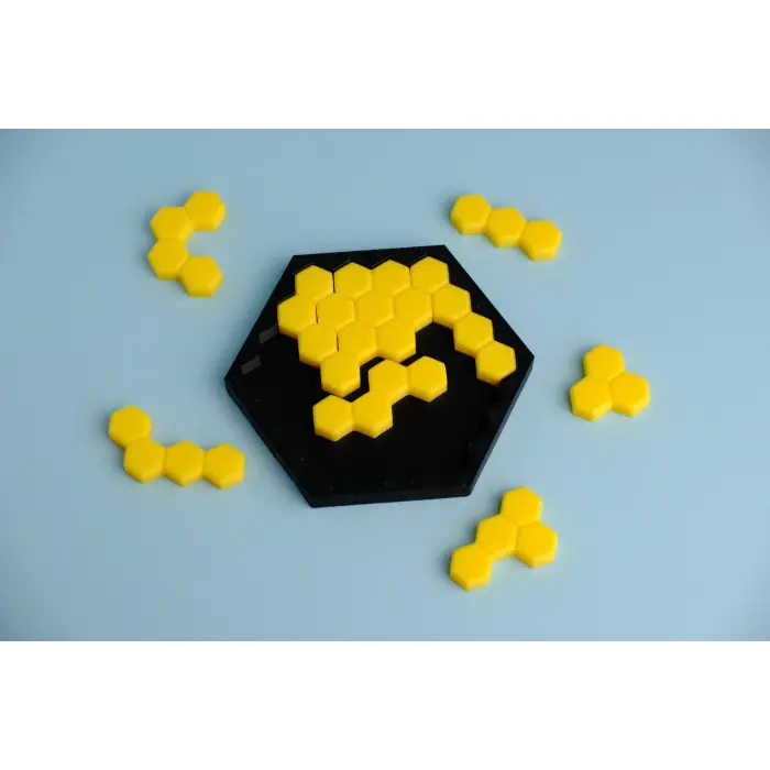 Arı Petek Bulmacası PLA Zeka Oyunu 3D Yazıcı Eğitim Puzzle
