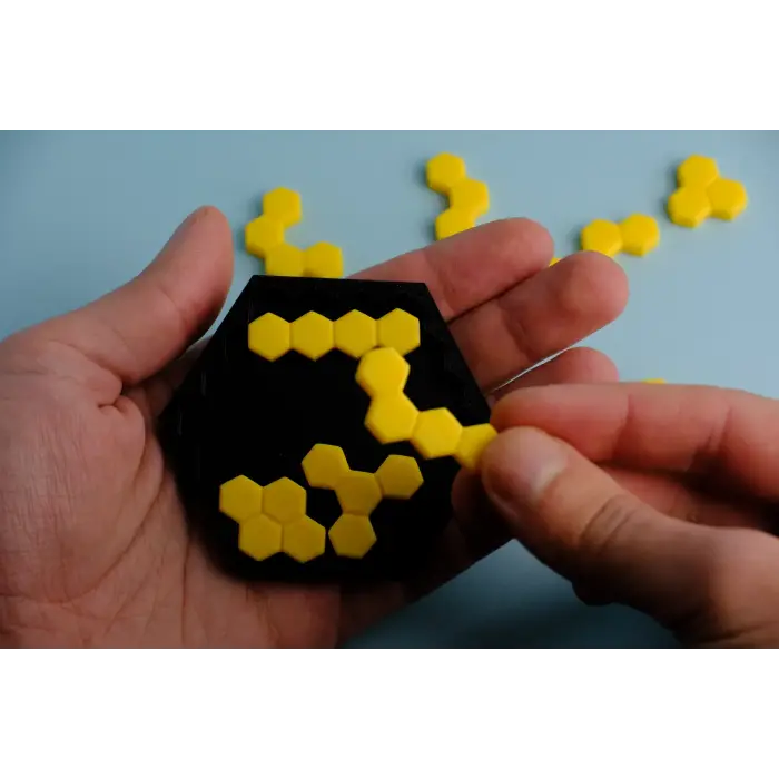 Arı Petek Bulmacası PLA Zeka Oyunu 3D Yazıcı Eğitim Puzzle