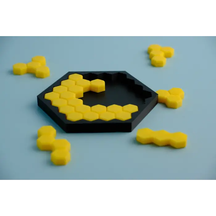 Arı Petek Bulmacası PLA Zeka Oyunu 3D Yazıcı Eğitim Puzzle