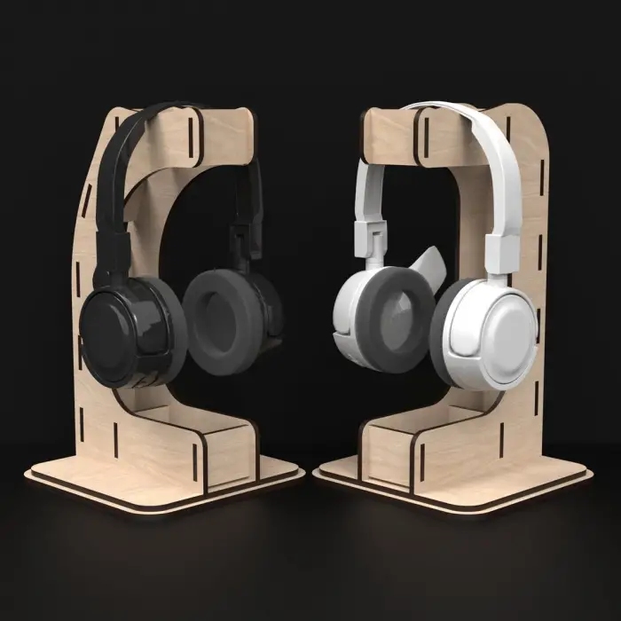 Aura-Dock Ahşap MDF Kulaklık Standı (Tüm Modellere Uyumlu)