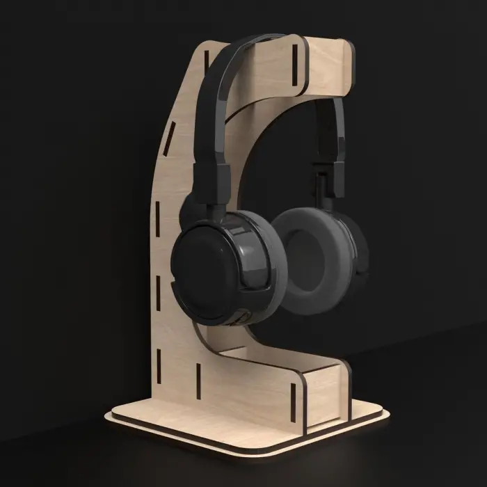 Aura-Dock Ahşap MDF Kulaklık Standı (Tüm Modellere Uyumlu)