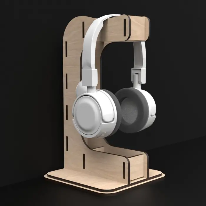 Aura-Dock Ahşap MDF Kulaklık Standı (Tüm Modellere Uyumlu)