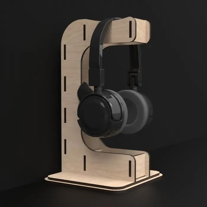 Aura-Dock Ahşap MDF Kulaklık Standı (Tüm Modellere Uyumlu)