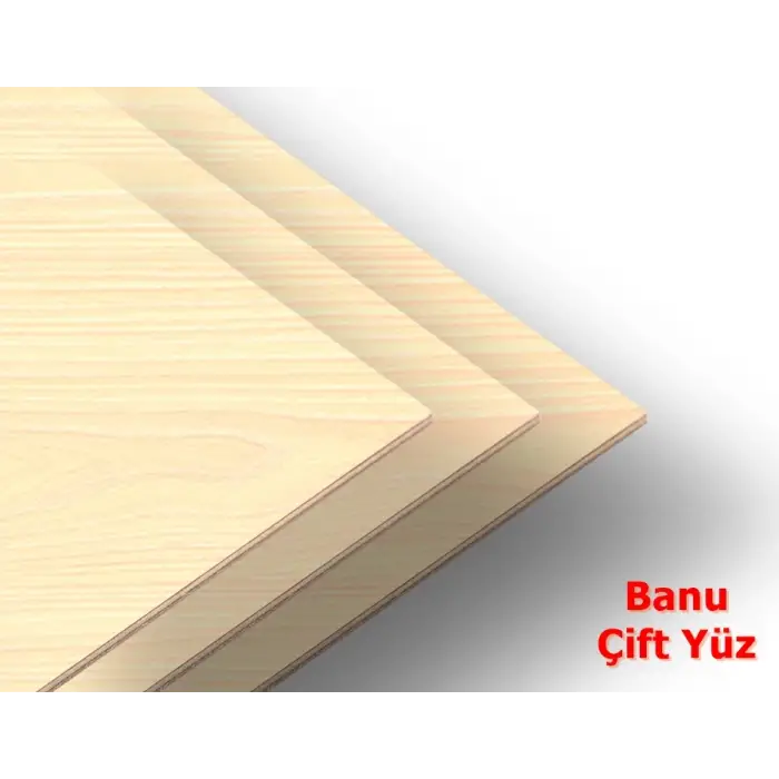 Banu Çift Yüz Boyalı MDF 3mm Lazer Kesim Plaka - Özel Ebat Seçenekli