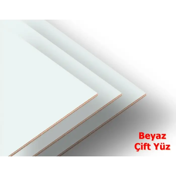 Beyaz Çift Yüz Boyalı MDF 3mm Lazer Kesim Plaka - Özel Ebat Seçenekli
