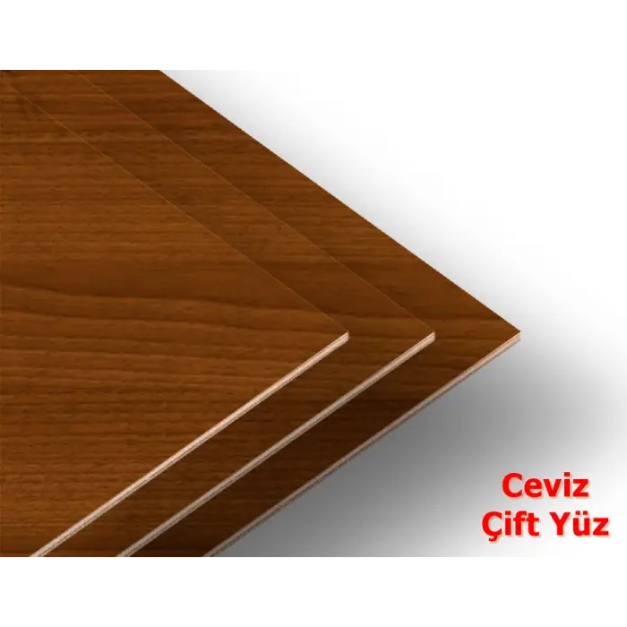 Ceviz Çift Yüz Boyalı MDF 3mm Lazer Kesim Plaka - Özel Ebat Seçenekli