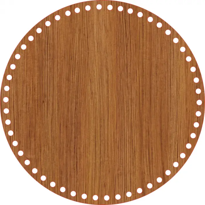 Daire Ahşap MDF Sepet Tabanı 29 cm (Delik Çapı 8 mm)