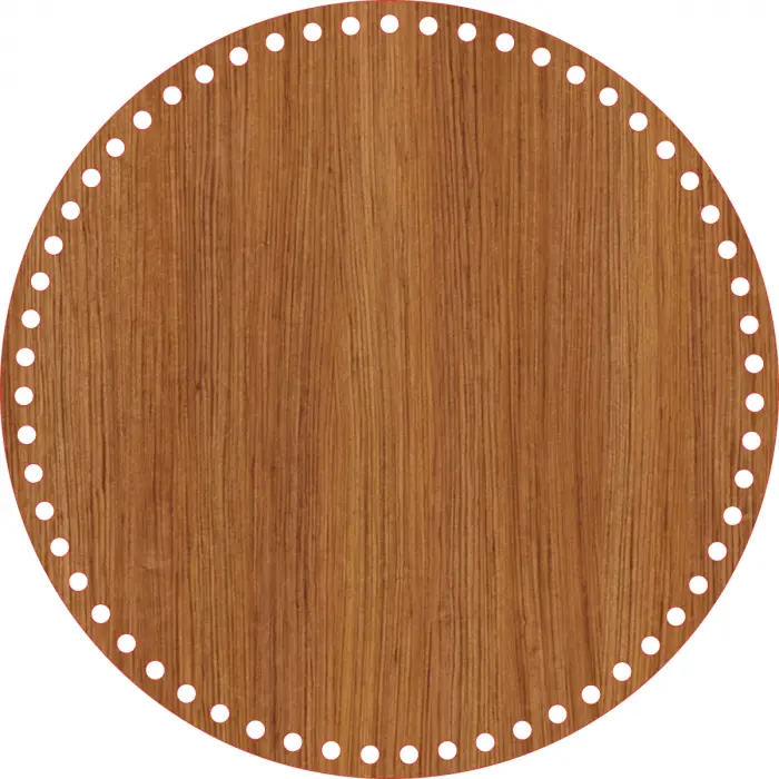 Daire Ahşap MDF Sepet Tabanı 32 cm (Delik Çapı 8 mm)