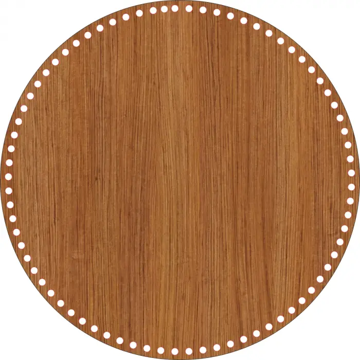 Daire Ahşap MDF Sepet Tabanı 40 cm (Delik Çapı 8 mm)