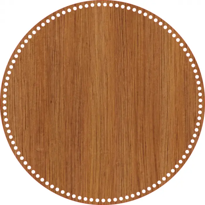 Daire Ahşap MDF Sepet Tabanı 42 cm (Delik Çapı 8 mm)