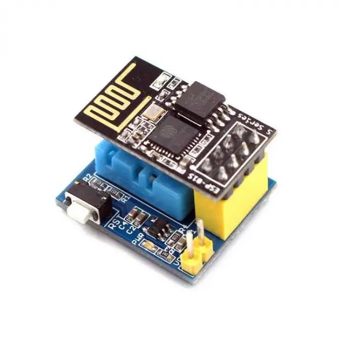 DHT11 WiFi Sıcaklık ve Nem Sensör Modülü - ESP-01 / ESP-01S Uyumlu IoT Adaptör Kartı