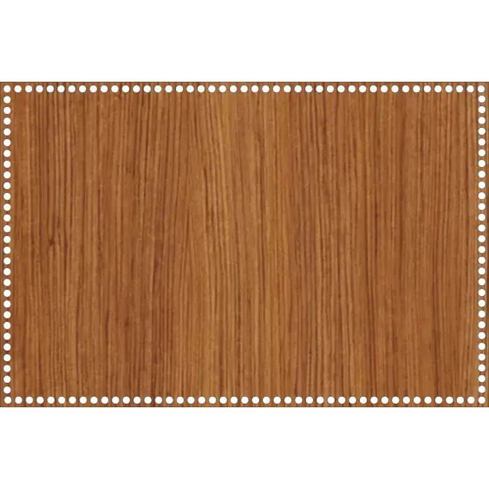 Dikdörtgen Ahşap MDF Sepet Tabanı 20x15 cm (Seçilebilir Delik Çapı)
