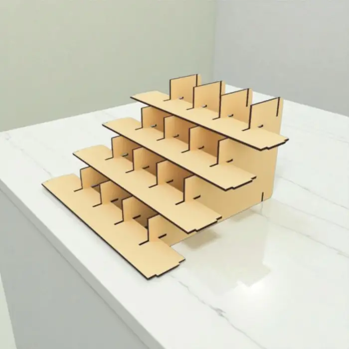 Divido-Box Bölmeli Çok Amaçlı Ahşap MDF Teşhir Standı