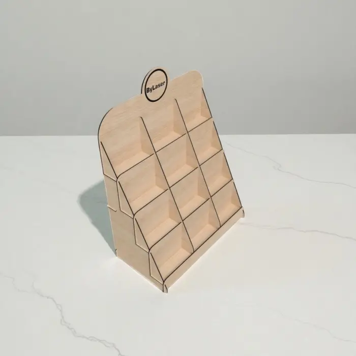 Divido-Master 12 Bölmeli 4 Katlı Ahşap MDF Teşhir Standı 48x58 cm