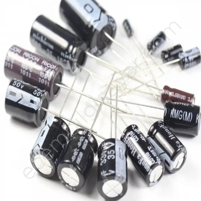 Elektrolitik Kondansatör Çeşitleri 1uF-4700uF 6.3V-250V Radyal Tip Devre ve Güç Filtreleme