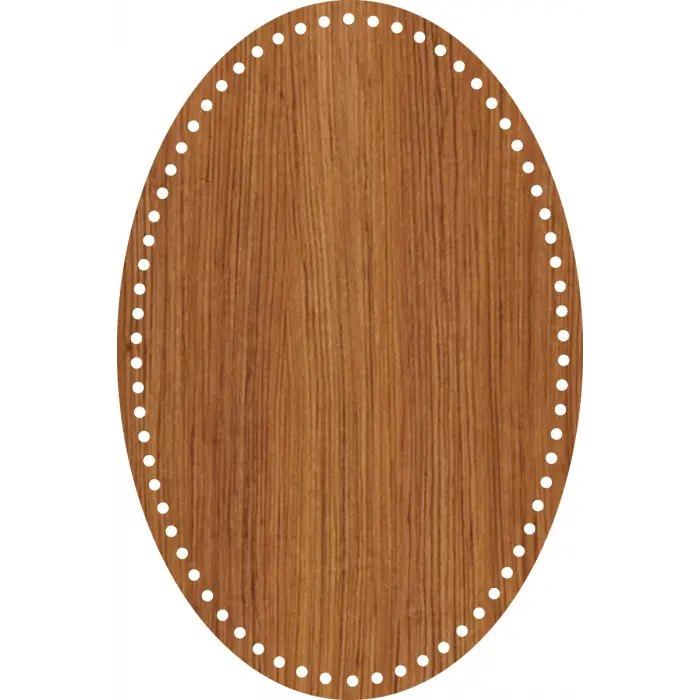 Elips Ahşap MDF Sepet Tabanı 30x20 cm (Delik Çapı 5 mm)