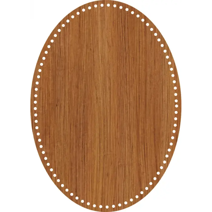 Elips Ahşap MDF Sepet Tabanı 35x25 cm (Delik Çapı 5 mm)