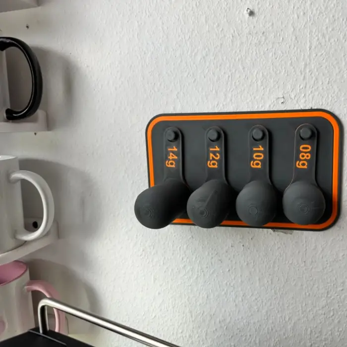 Espresso Kahve Ölçü Kaşığı Seti ve Askı Standı 4’lü