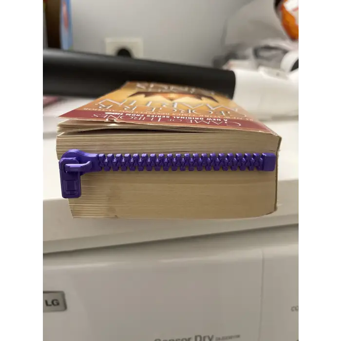 Fermuar Desenli Kitap Ayracı PLA – 3D Yazıcı Bookmark