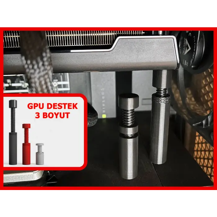 GPU Destek Braketi Ayarlanabilir 3 Farklı Boyut Ekran Kartı Tutucu