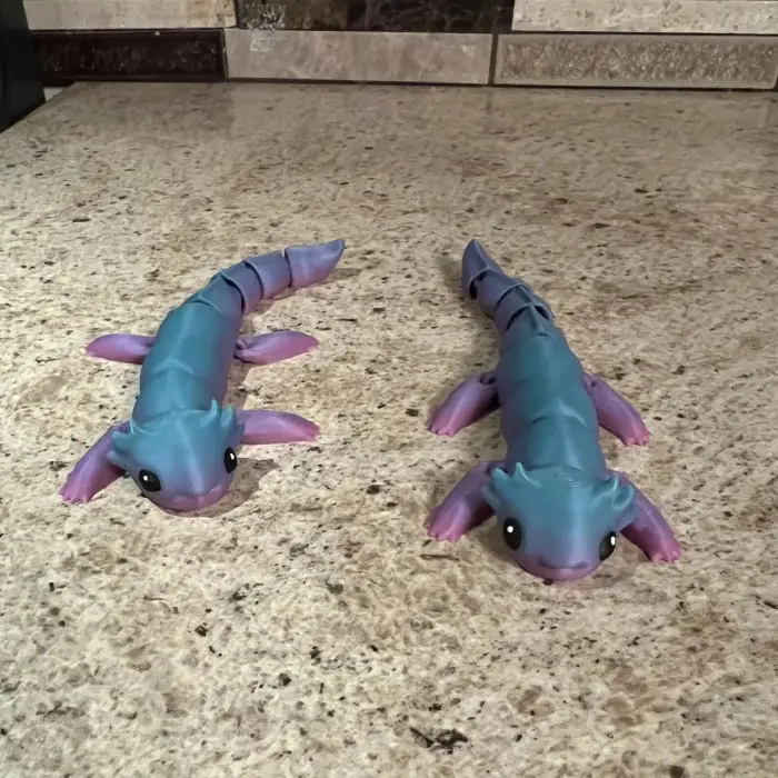 Hareketli Plastik Axolotl Figürü (Boyanabilir)