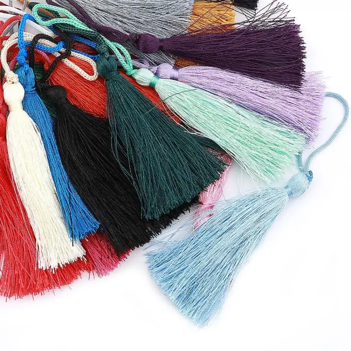 İp Püskül (Renk Seçilebilir) 7 cm Polyester Anahtarlık ve Takı Yapımı İçin Dekoratif Püskül