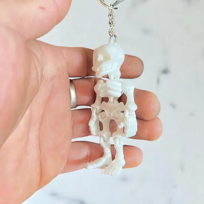 İskelet Plastik Anahtarlık Dikiz Aynası ve Kasa Süsü PLA 3D Baskı
