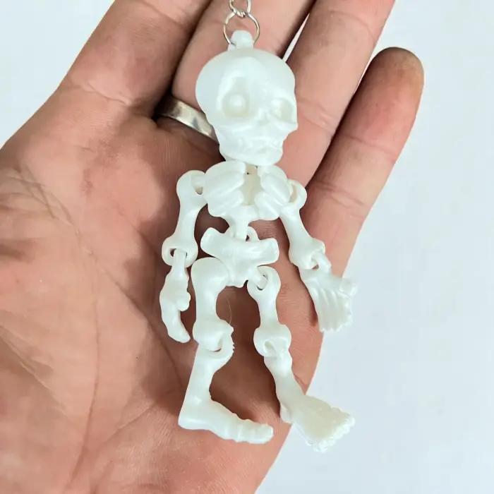 İskelet Plastik Anahtarlık Dikiz Aynası ve Kasa Süsü PLA 3D Baskı