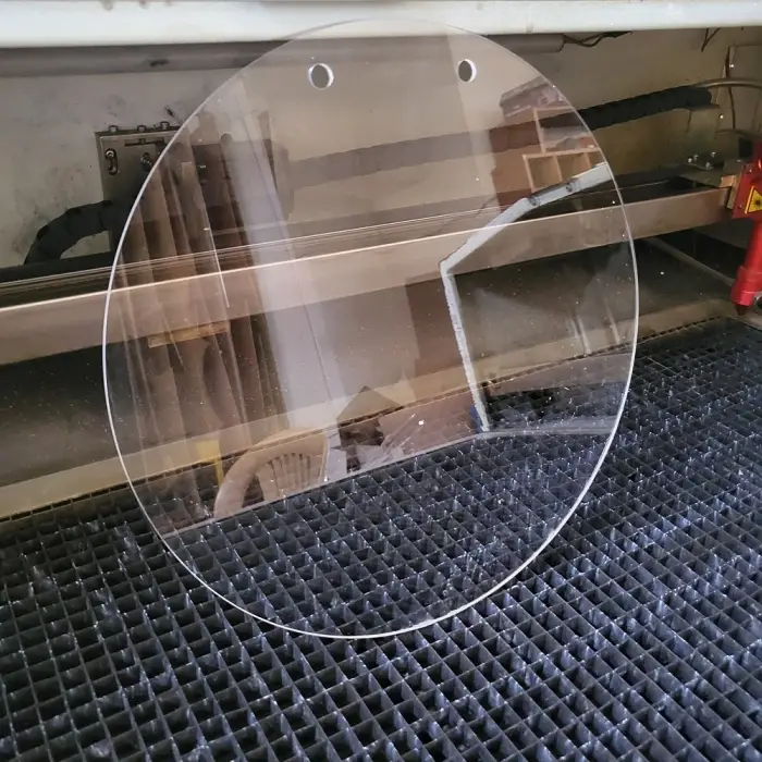 Kapı Süsü Pleksi 3mm Şeffaf 30cm Delikli