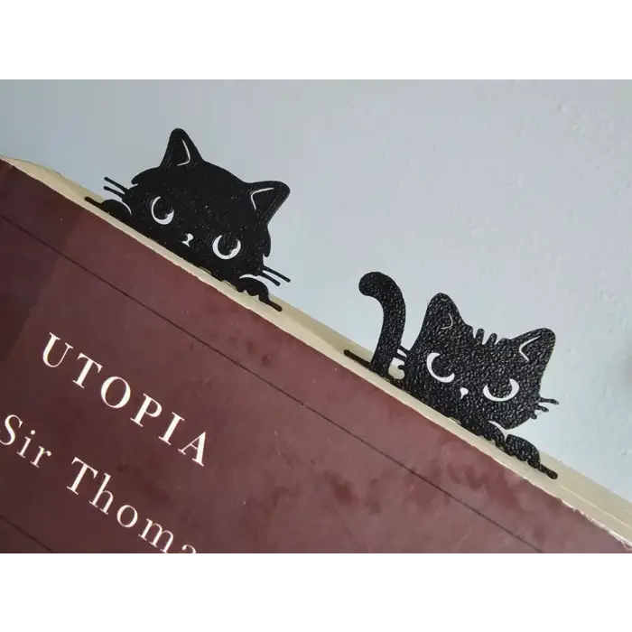 Kedi Model Kitap Ayracı 4’lü Set PLA – 3D Yazıcı Bookmark