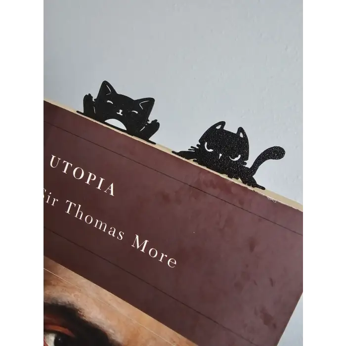 Kedi Model Kitap Ayracı 4’lü Set PLA – 3D Yazıcı Bookmark