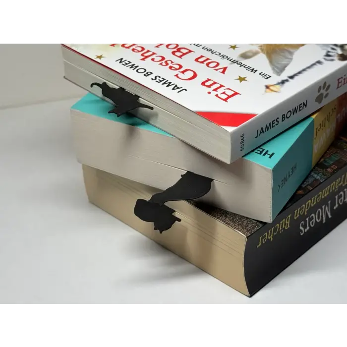 Kedi Model Kitap Ayracı 5’li Set PLA – 3D Yazıcı Bookmark