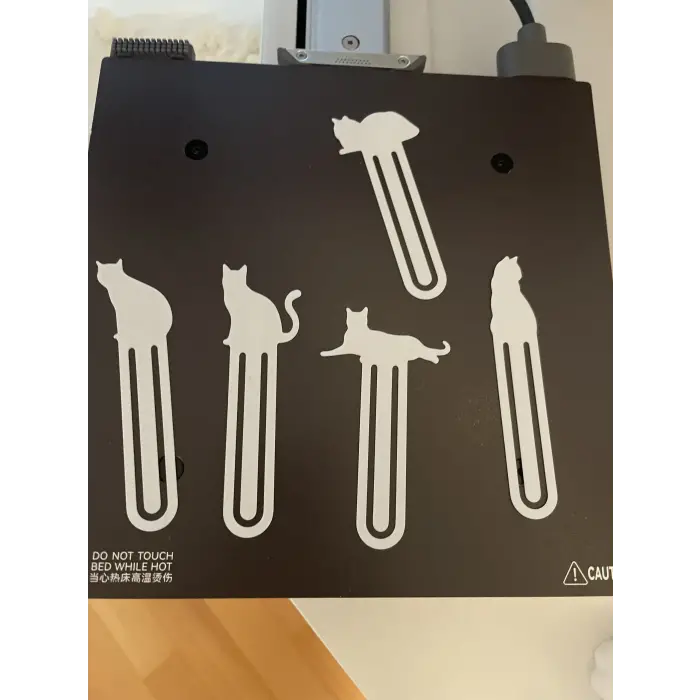 Kedi Model Kitap Ayracı 5’li Set PLA – 3D Yazıcı Bookmark