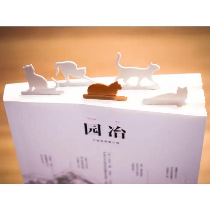 Kedili Kitap Ayracı 5’li Set PLA – 3D Yazıcı Bookmark