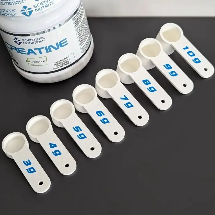 Kreatin Ölçü Kaşığı Seti 8’li Plastik Ölçek Kaşığı