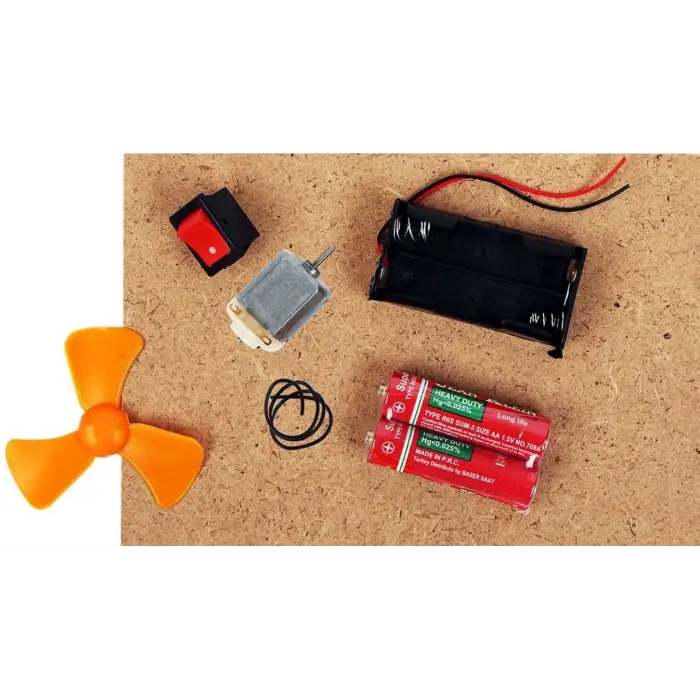 Mini Motor Deney Seti - Temel Elektrik Devresi ve STEM Başlangıç Kiti