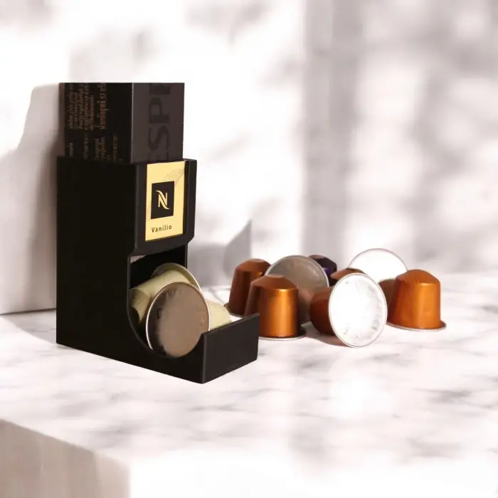 Nespresso Uyumlu Pod Dispenseri Etiket Yuvalı PLA – Kapsül Standı
