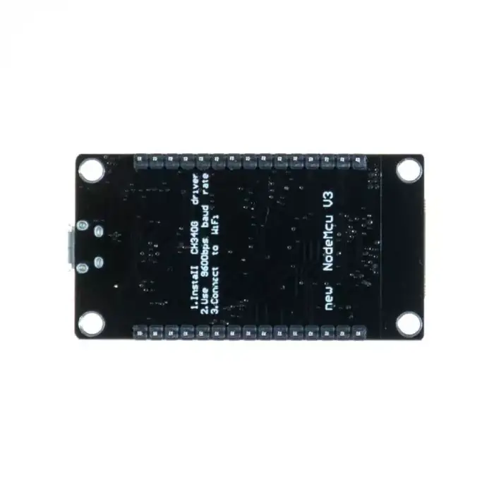 NodeMCU V3 ESP8266 ESP-12E Geliştirme Kartı - Dahili Wi-Fi Antenli CH340 Çipli Prototipleme Modülü