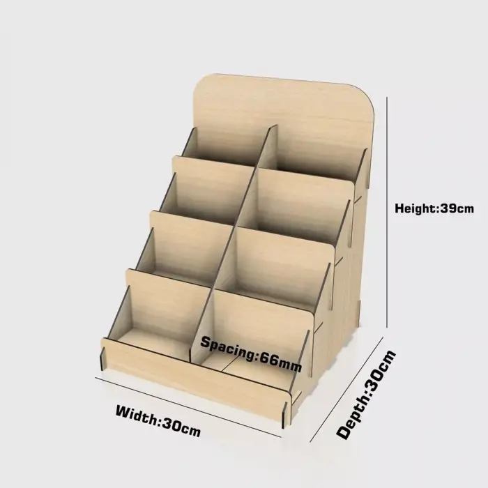 Opti-Step 4 Katlı Ahşap MDF Teşhir Standı - Model 1 / 2 / 3