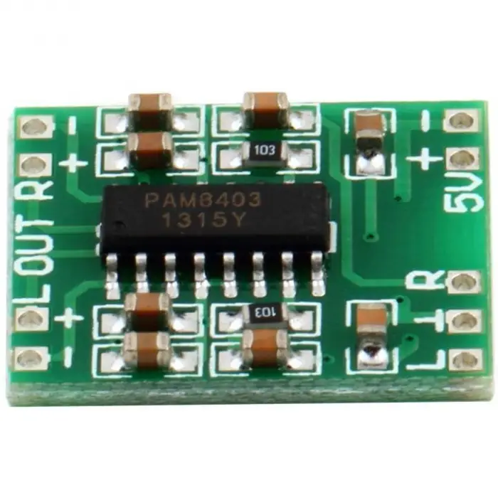 PAM8403 3W 2 Kanal Mini Dijital Amfi Devresi - 5V Ses Yükseltici Modülü