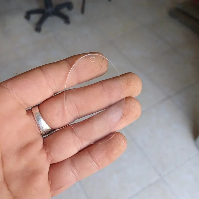 Pleksi Elips Anahtarlık Baskısız Ölçü Seçimli
