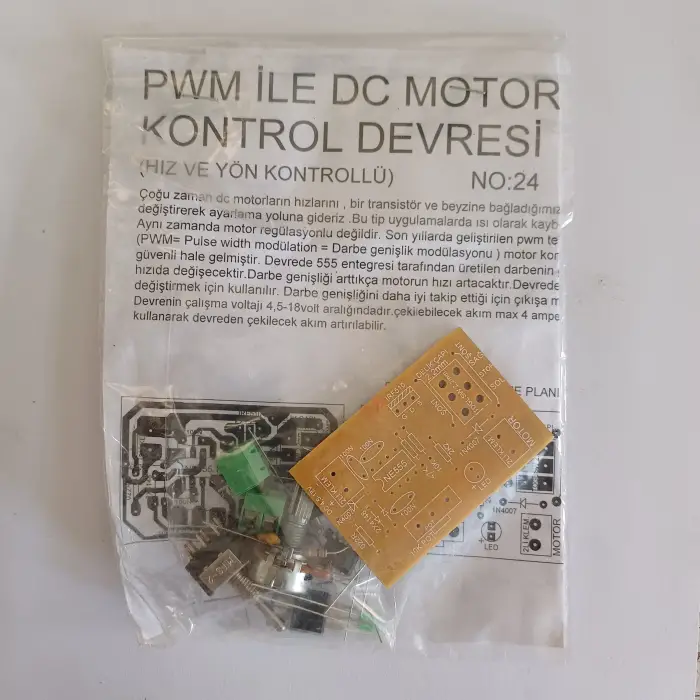 PWM ile DC Motor Kontrol Devresi (Demonte) - DIY Hız Kontrol Eğitim Kiti