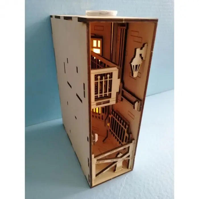Sherlock Holmes Cinayet Mahali Book Nook Kitap Tutucu - DIY Gizemli Dedektif Maket Kit