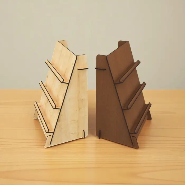 Slim-Dock 3 Gözlü Ahşap MDF Dikey Teşhir Standı 26x38 cm
