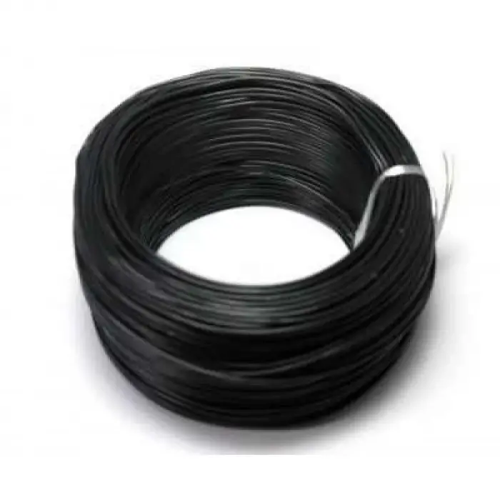 Tek Damarlı Zil Teli - 1 Metre Siyah - 24AWG Devre Montaj Kablosu