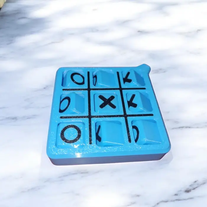TicTacToe Oyunu Anahtarlık PLA – 3D Yazıcı XOX Strateji Oyunu