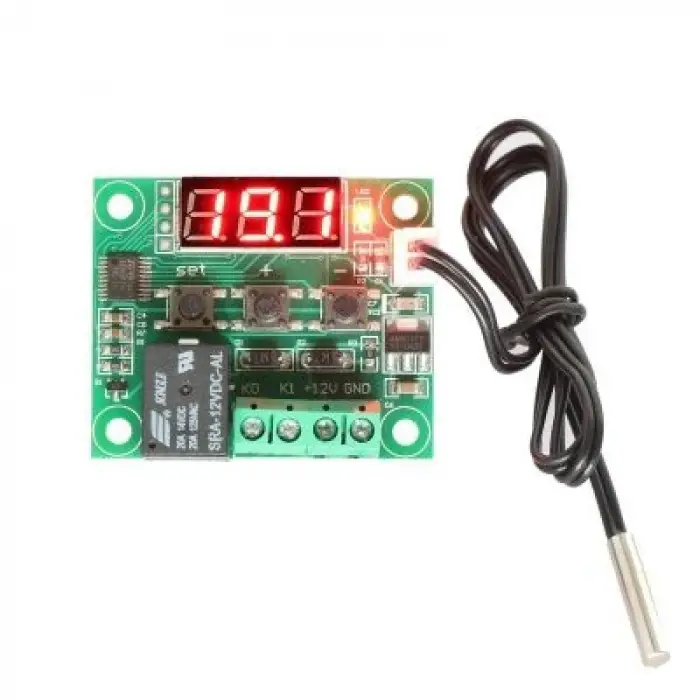 W1209 Röle Çıkışlı Dijital Termostat - 12V Hassas Sıcaklık Kontrol Kartı