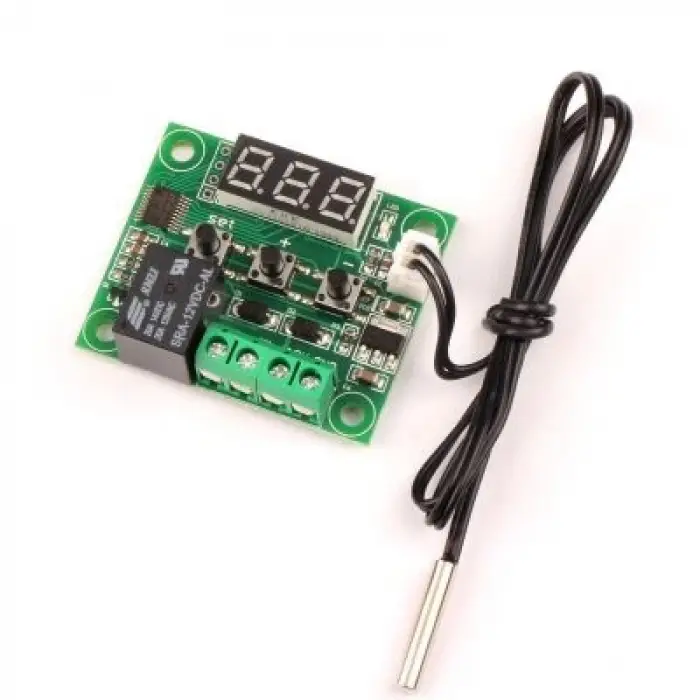 W1209 Röle Çıkışlı Dijital Termostat - 12V Hassas Sıcaklık Kontrol Kartı