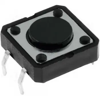 12x12x5mm Tactile Buton - 4 Pinli Geniş Yüzeyli Push Buton - PCB ve Breadboard Uyumlu