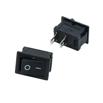 20mm Işıksız On/Off Güç Anahtarı - 250V 6A Rocker Switch - STEM ve Panel Montaj Uyumlu